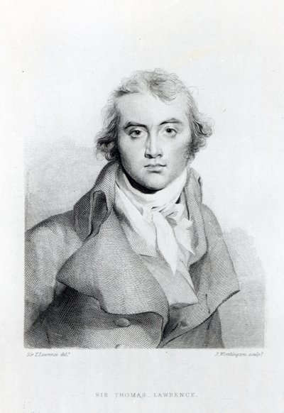 Autoportrait, gravé par J. Worthington - Thomas Lawrence